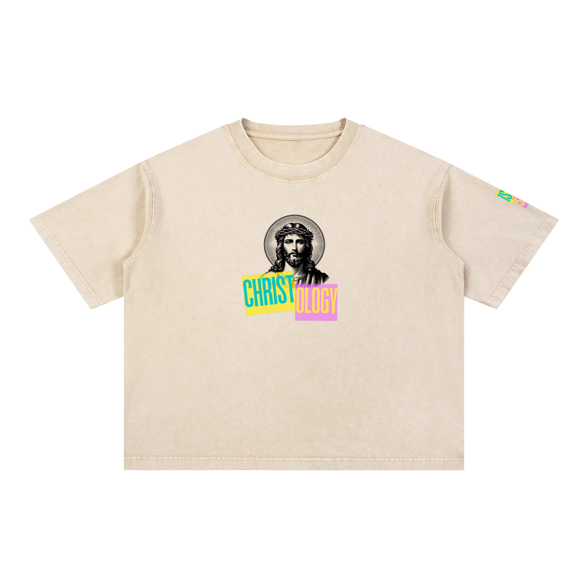 Men's Christology Mineral Wash Boxy Cotton T-Shirt