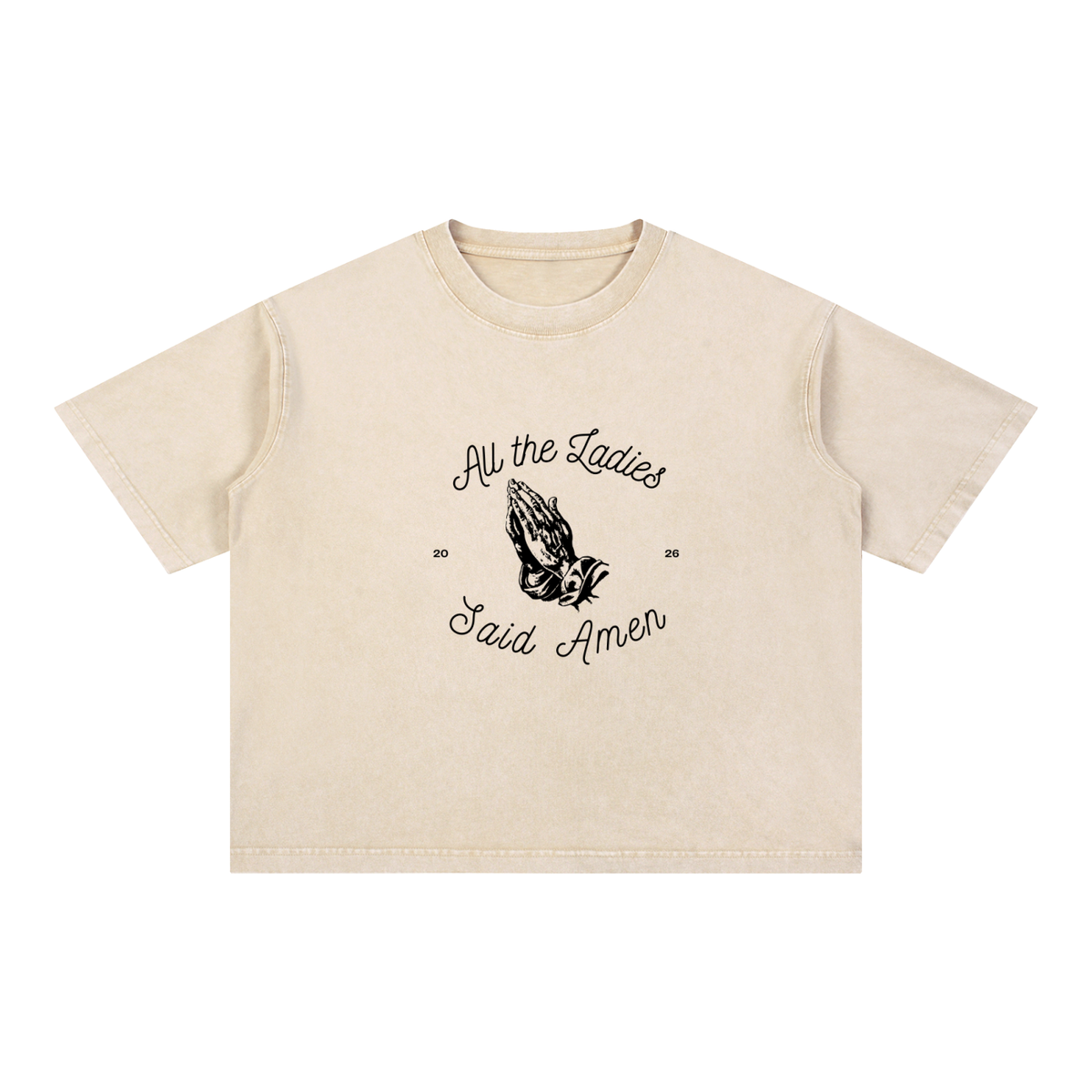 Mineral Wash Amen T-Shirt - Unisex Oversized