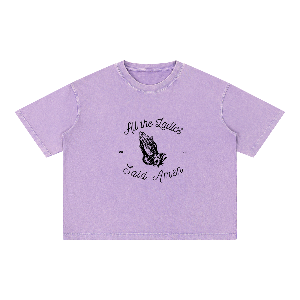 Mineral Wash Amen T-Shirt - Unisex Oversized