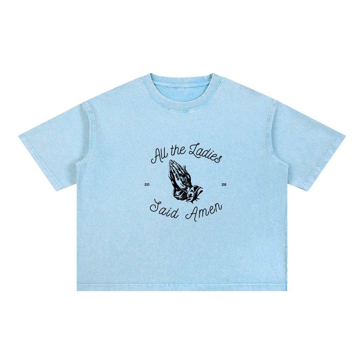 Mineral Wash Amen T-Shirt - Unisex Oversized