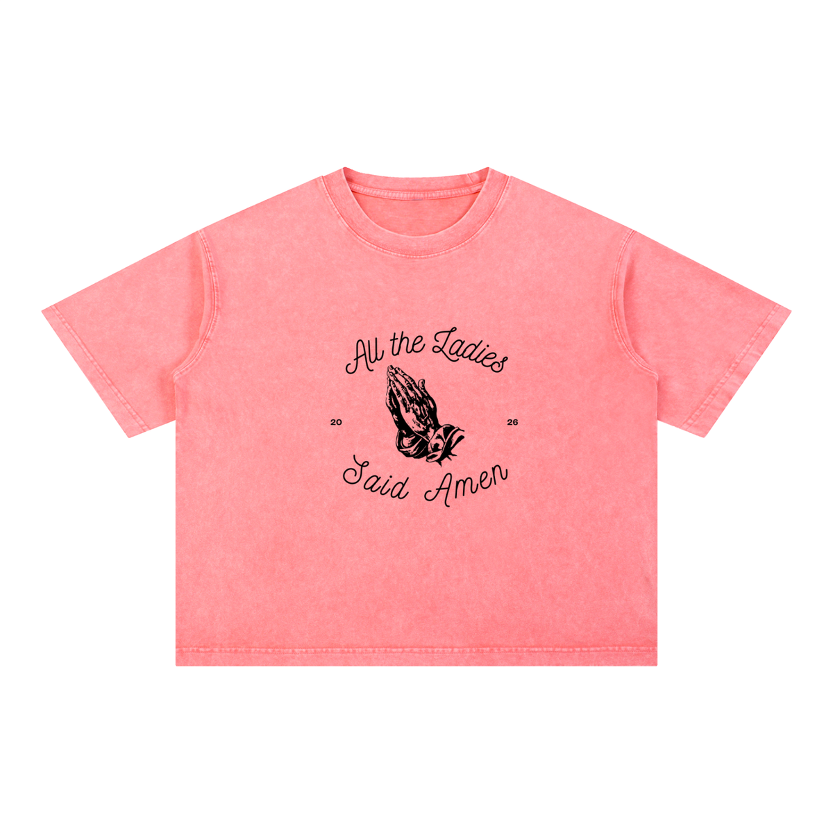 Mineral Wash Amen T-Shirt - Unisex Oversized